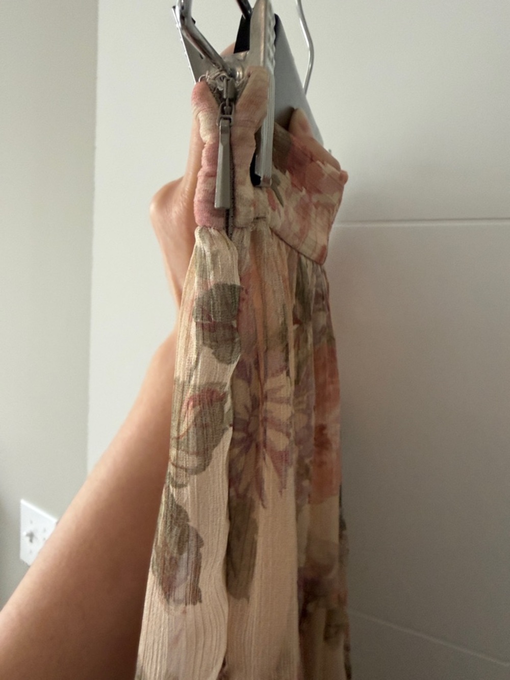 Mango Floral Maxi Skirt in Cream with Pink and Green - Picture 6 of 6
